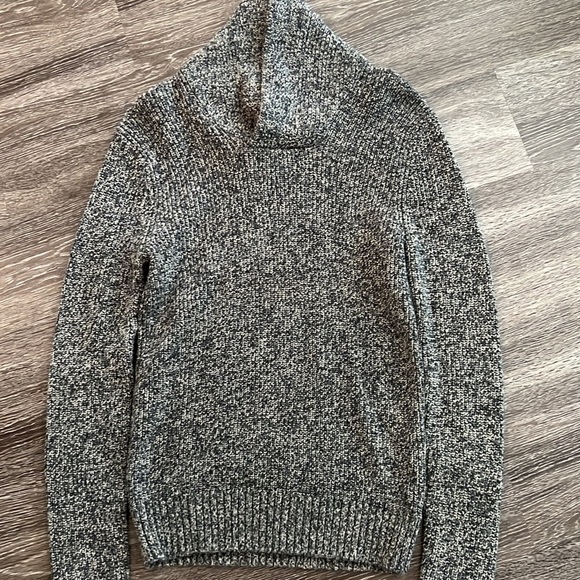 NWOT- American Eagle Shawl Collar Sweater Pullover Blue‎ Wool Blend - Picture 5 of 9